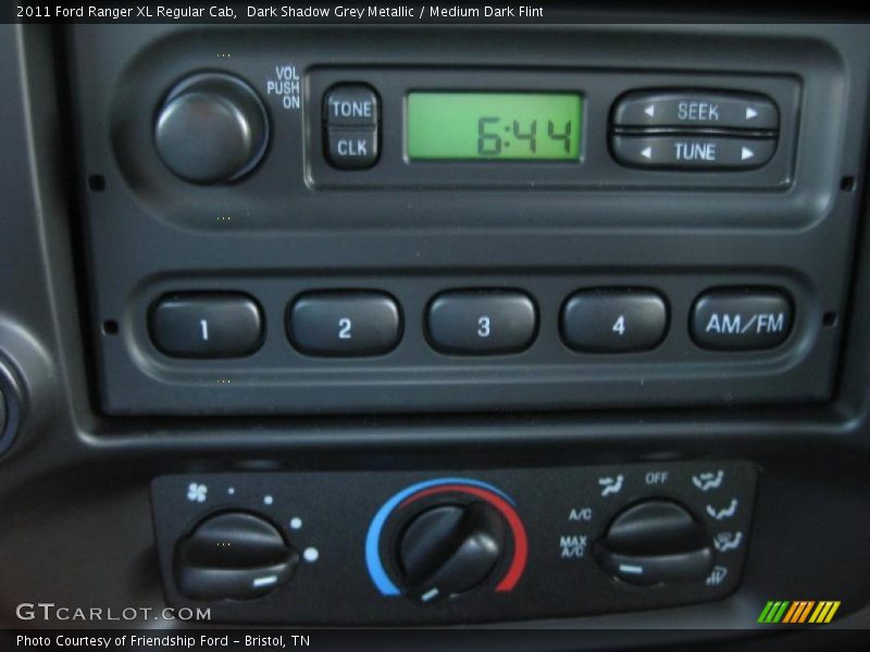 Dark Shadow Grey Metallic / Medium Dark Flint 2011 Ford Ranger XL Regular Cab