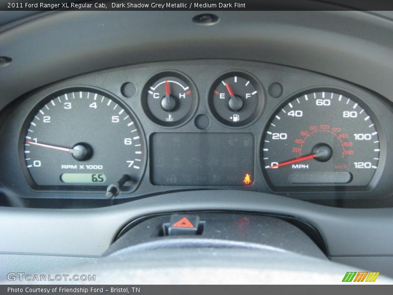 Dark Shadow Grey Metallic / Medium Dark Flint 2011 Ford Ranger XL Regular Cab