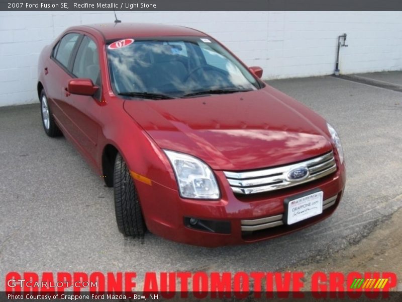 Redfire Metallic / Light Stone 2007 Ford Fusion SE