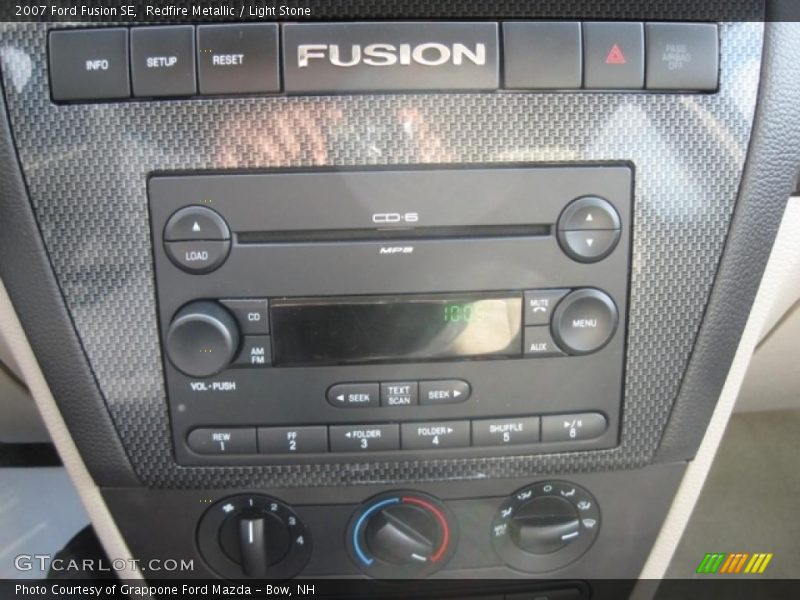 Redfire Metallic / Light Stone 2007 Ford Fusion SE