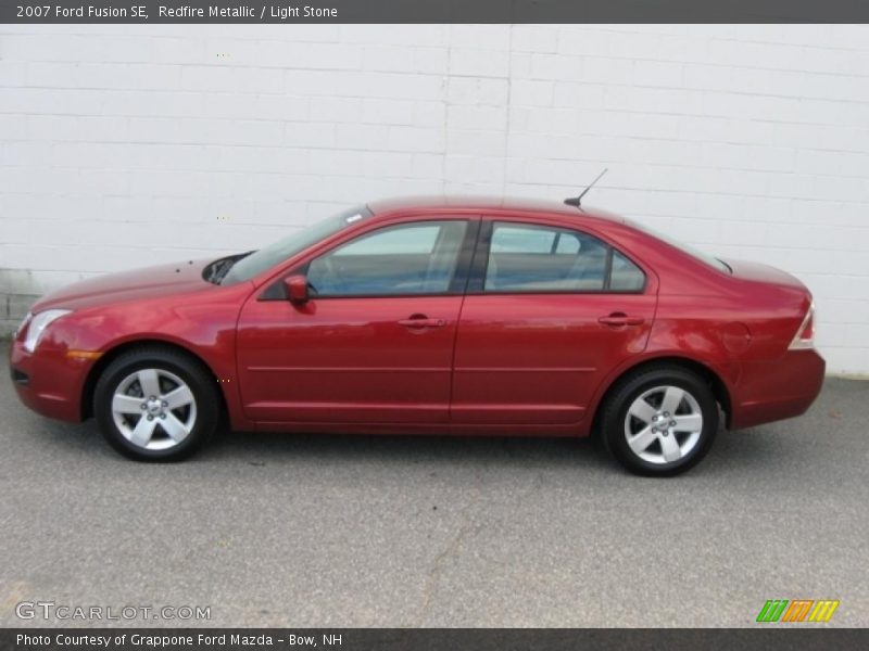 Redfire Metallic / Light Stone 2007 Ford Fusion SE