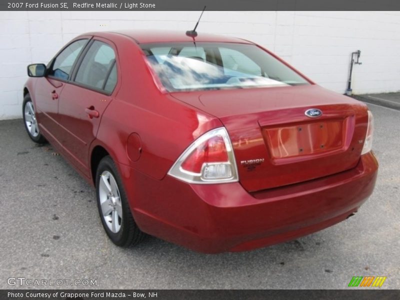 Redfire Metallic / Light Stone 2007 Ford Fusion SE