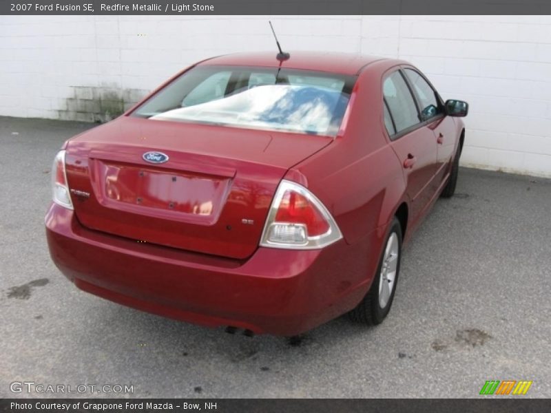 Redfire Metallic / Light Stone 2007 Ford Fusion SE