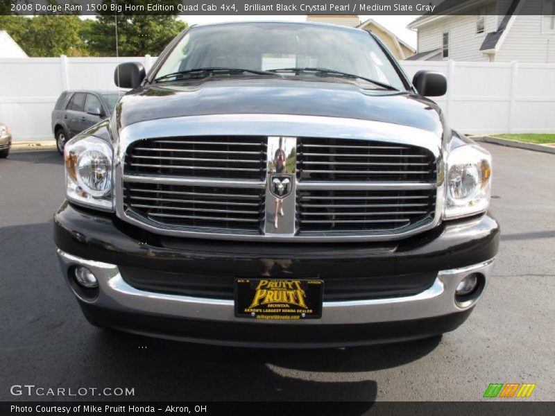 Brilliant Black Crystal Pearl / Medium Slate Gray 2008 Dodge Ram 1500 Big Horn Edition Quad Cab 4x4