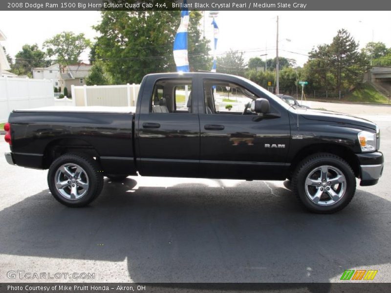 Brilliant Black Crystal Pearl / Medium Slate Gray 2008 Dodge Ram 1500 Big Horn Edition Quad Cab 4x4
