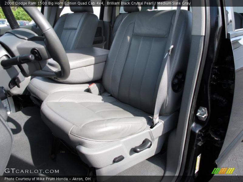 Brilliant Black Crystal Pearl / Medium Slate Gray 2008 Dodge Ram 1500 Big Horn Edition Quad Cab 4x4