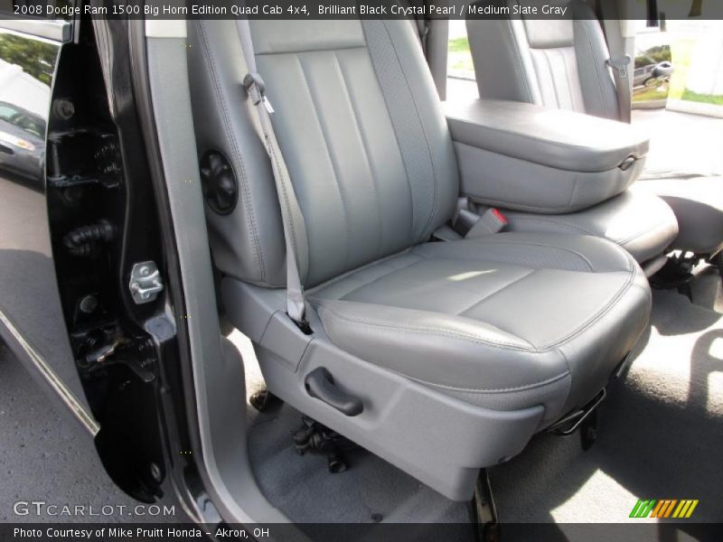 Brilliant Black Crystal Pearl / Medium Slate Gray 2008 Dodge Ram 1500 Big Horn Edition Quad Cab 4x4