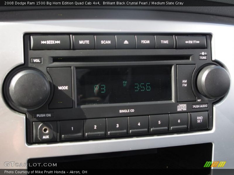 Brilliant Black Crystal Pearl / Medium Slate Gray 2008 Dodge Ram 1500 Big Horn Edition Quad Cab 4x4