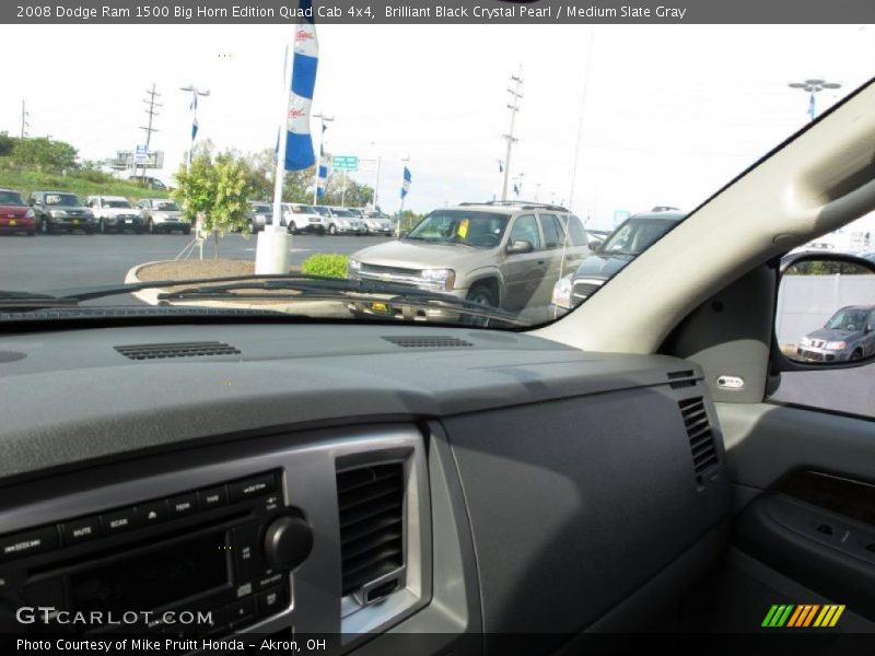 Brilliant Black Crystal Pearl / Medium Slate Gray 2008 Dodge Ram 1500 Big Horn Edition Quad Cab 4x4