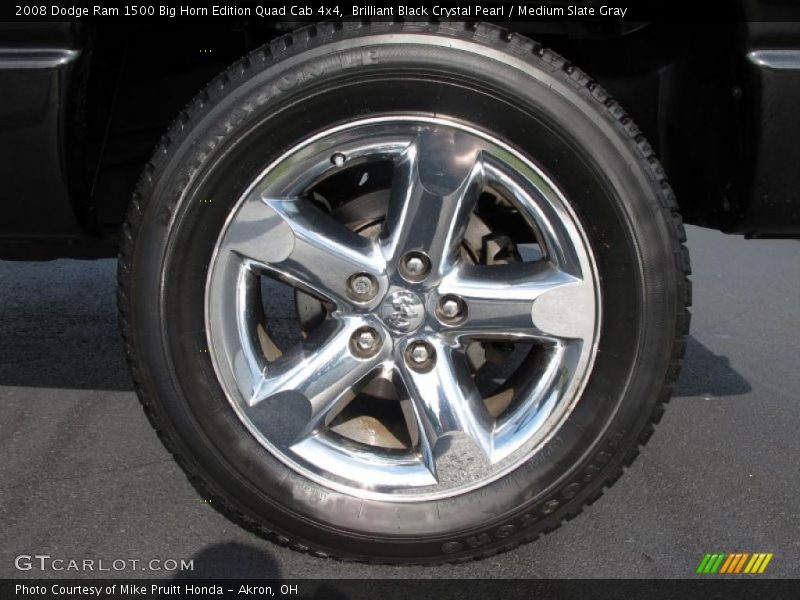 Brilliant Black Crystal Pearl / Medium Slate Gray 2008 Dodge Ram 1500 Big Horn Edition Quad Cab 4x4