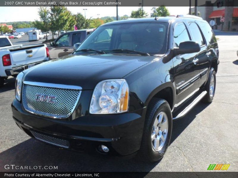 Onyx Black / Cocoa/Light Cashmere 2007 GMC Yukon Denali AWD