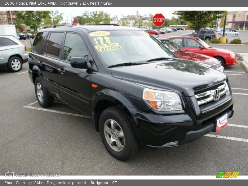 Nighthawk Black Pearl / Gray 2006 Honda Pilot EX-L 4WD