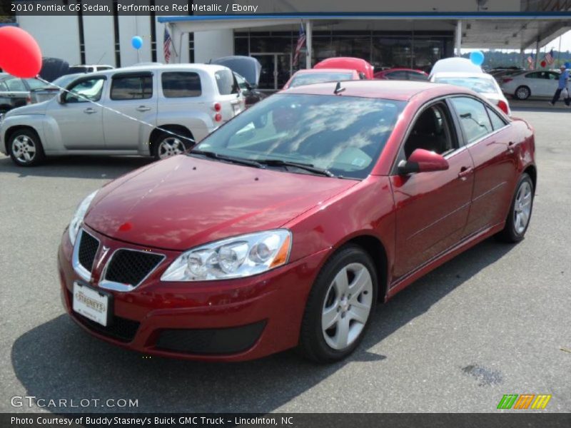 Performance Red Metallic / Ebony 2010 Pontiac G6 Sedan