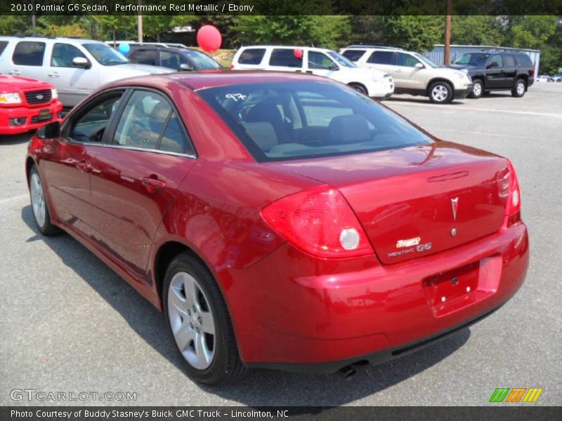 Performance Red Metallic / Ebony 2010 Pontiac G6 Sedan
