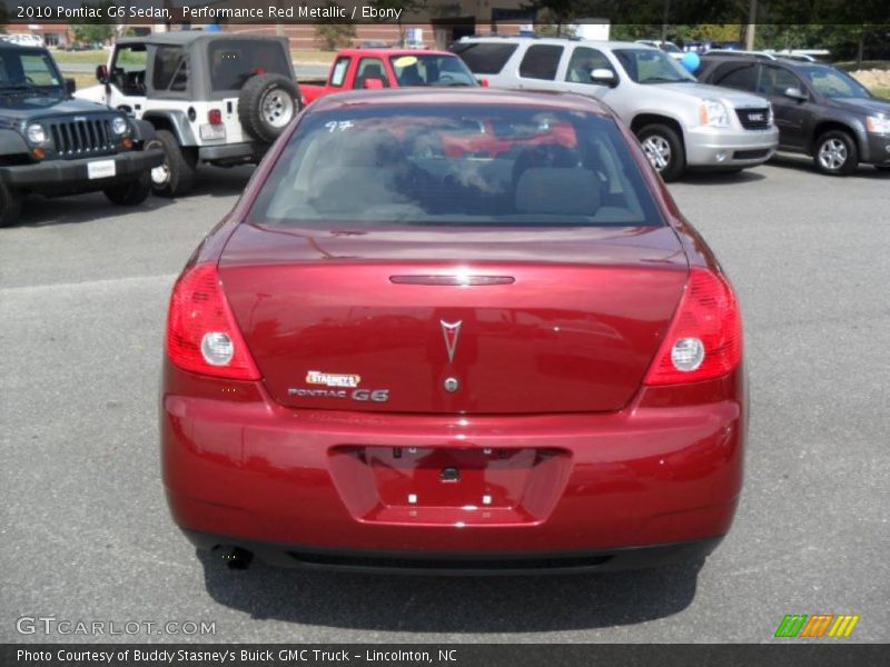 Performance Red Metallic / Ebony 2010 Pontiac G6 Sedan