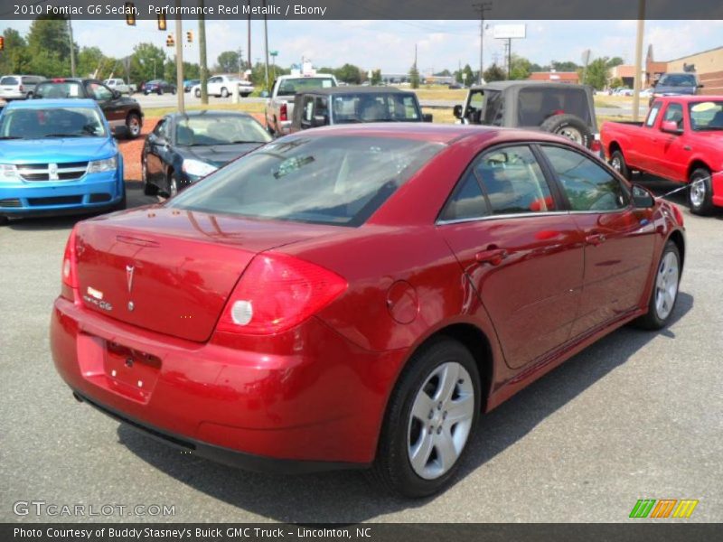 Performance Red Metallic / Ebony 2010 Pontiac G6 Sedan