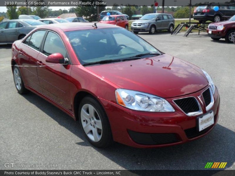 Performance Red Metallic / Ebony 2010 Pontiac G6 Sedan