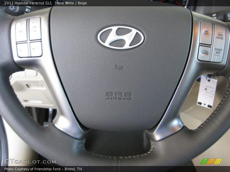 Stone White / Beige 2011 Hyundai Veracruz GLS