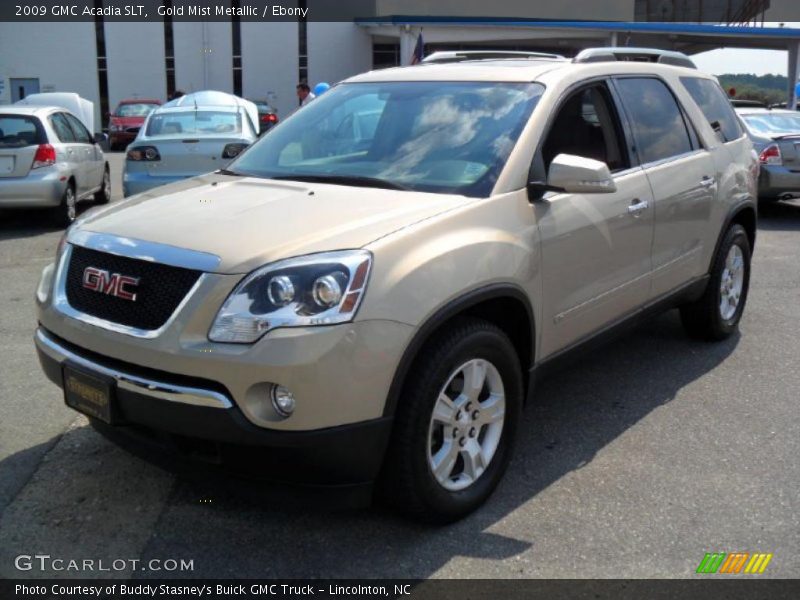 Gold Mist Metallic / Ebony 2009 GMC Acadia SLT