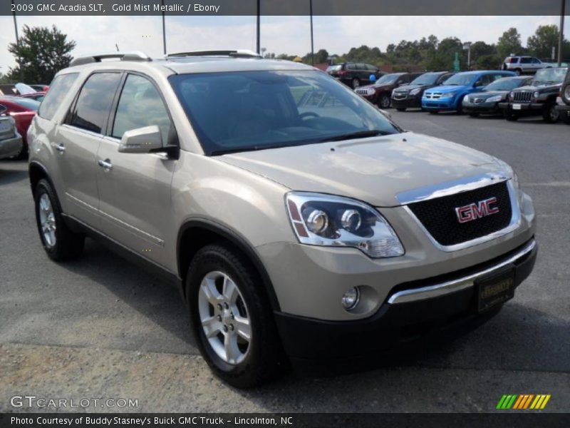 Gold Mist Metallic / Ebony 2009 GMC Acadia SLT