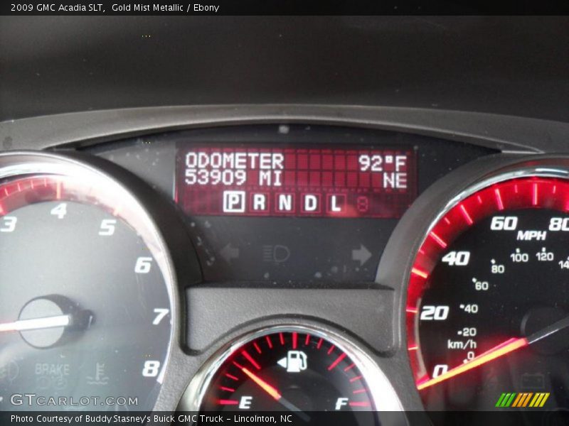 Gold Mist Metallic / Ebony 2009 GMC Acadia SLT