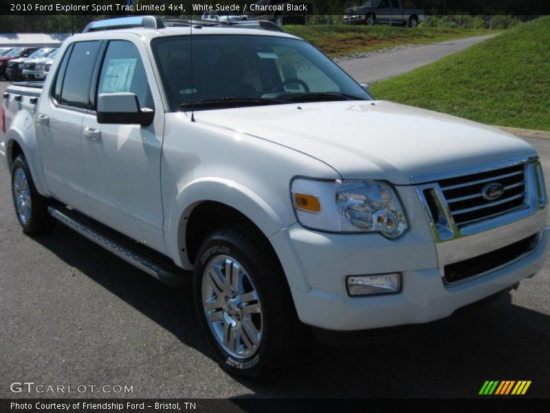 White Suede / Charcoal Black 2010 Ford Explorer Sport Trac Limited 4x4