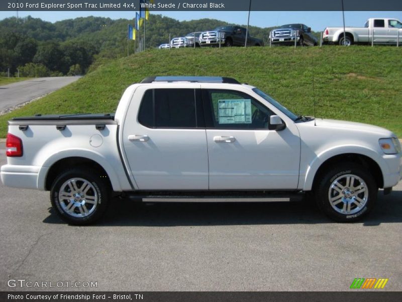 White Suede / Charcoal Black 2010 Ford Explorer Sport Trac Limited 4x4