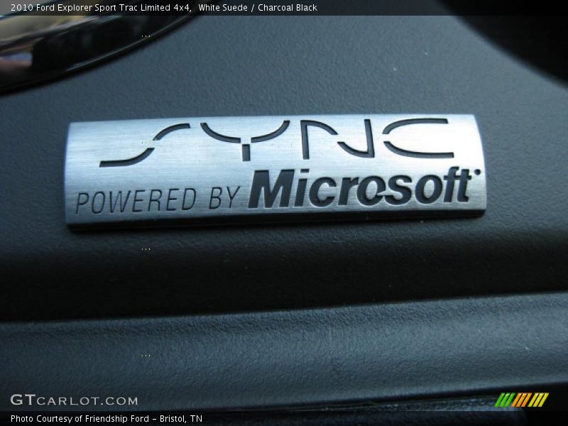 White Suede / Charcoal Black 2010 Ford Explorer Sport Trac Limited 4x4