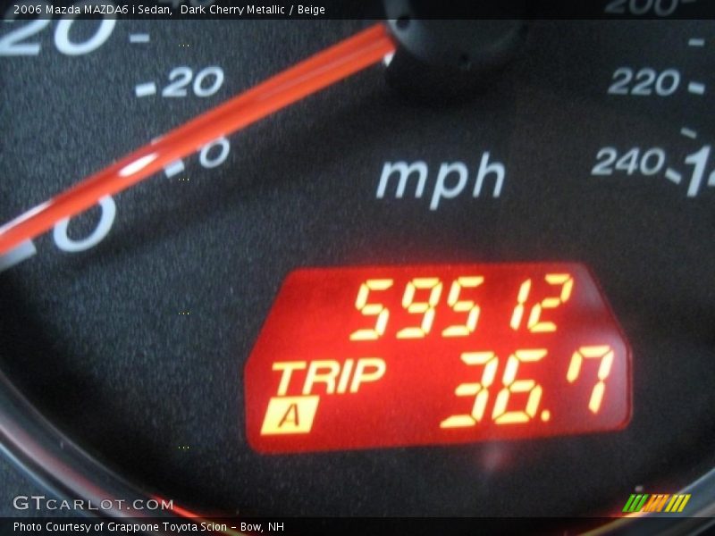 Dark Cherry Metallic / Beige 2006 Mazda MAZDA6 i Sedan
