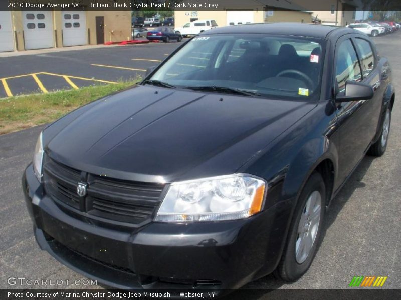 Brilliant Black Crystal Pearl / Dark Slate Gray 2010 Dodge Avenger SXT
