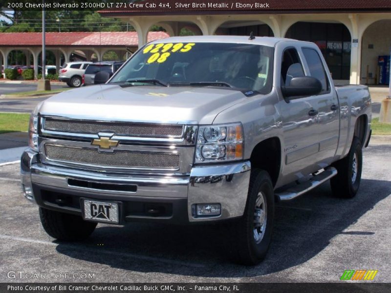 Silver Birch Metallic / Ebony Black 2008 Chevrolet Silverado 2500HD LT Z71 Crew Cab 4x4