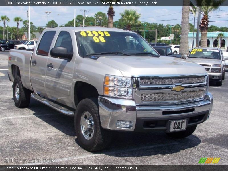 Silver Birch Metallic / Ebony Black 2008 Chevrolet Silverado 2500HD LT Z71 Crew Cab 4x4