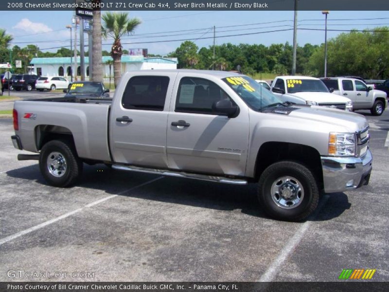 Silver Birch Metallic / Ebony Black 2008 Chevrolet Silverado 2500HD LT Z71 Crew Cab 4x4
