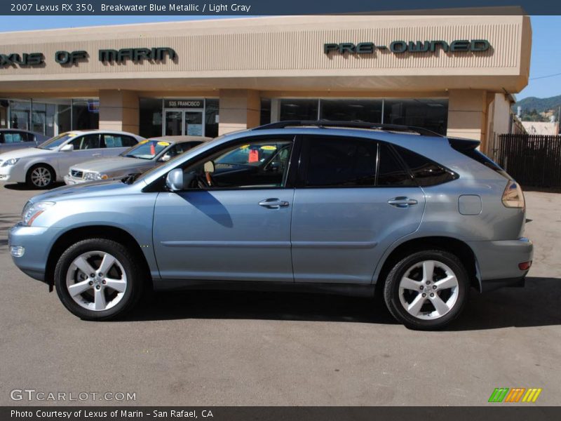 Breakwater Blue Metallic / Light Gray 2007 Lexus RX 350