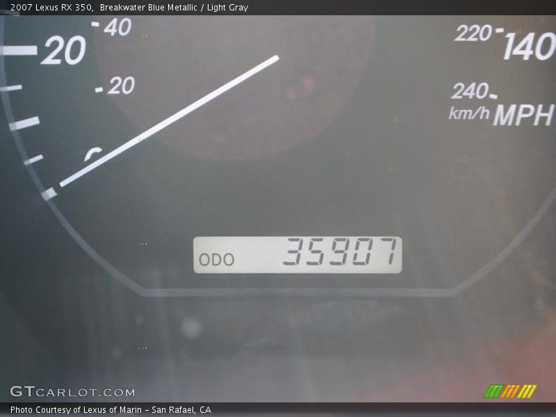 Breakwater Blue Metallic / Light Gray 2007 Lexus RX 350