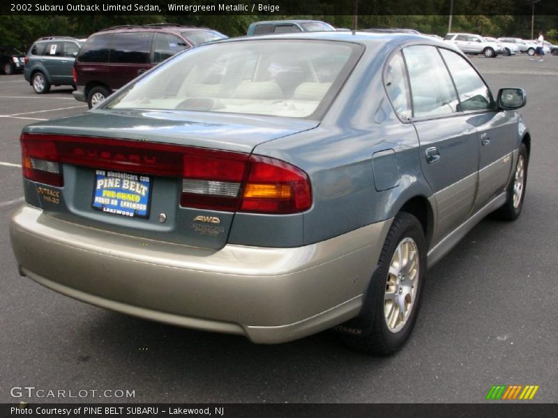 Wintergreen Metallic / Beige 2002 Subaru Outback Limited Sedan
