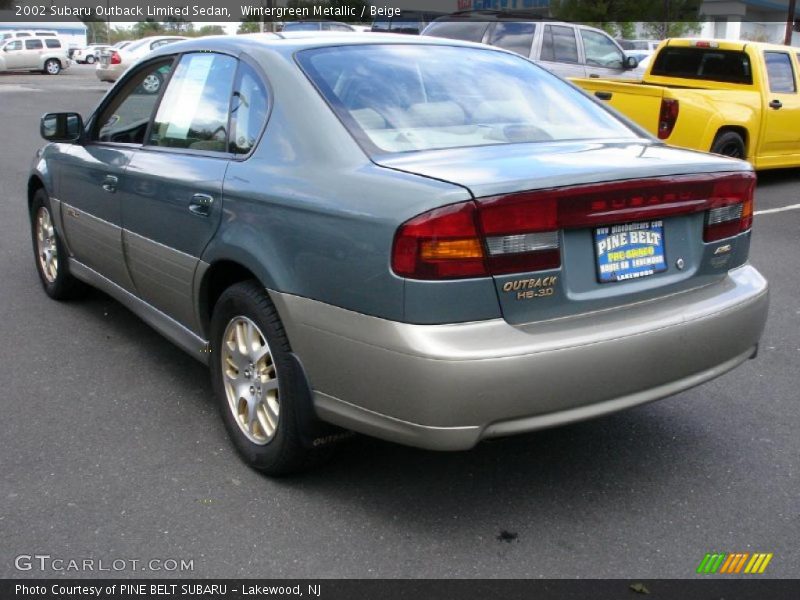 Wintergreen Metallic / Beige 2002 Subaru Outback Limited Sedan