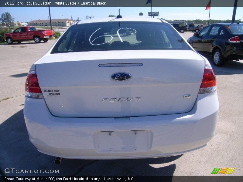 White Suede / Charcoal Black 2011 Ford Focus SE Sedan