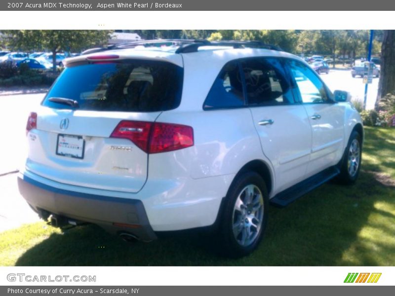 Aspen White Pearl / Bordeaux 2007 Acura MDX Technology