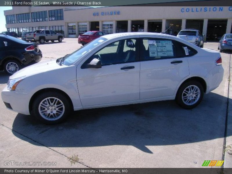 White Suede / Charcoal Black 2011 Ford Focus SE Sedan