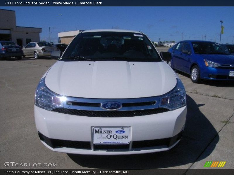 White Suede / Charcoal Black 2011 Ford Focus SE Sedan