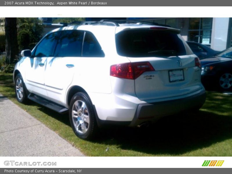 Aspen White Pearl / Bordeaux 2007 Acura MDX Technology