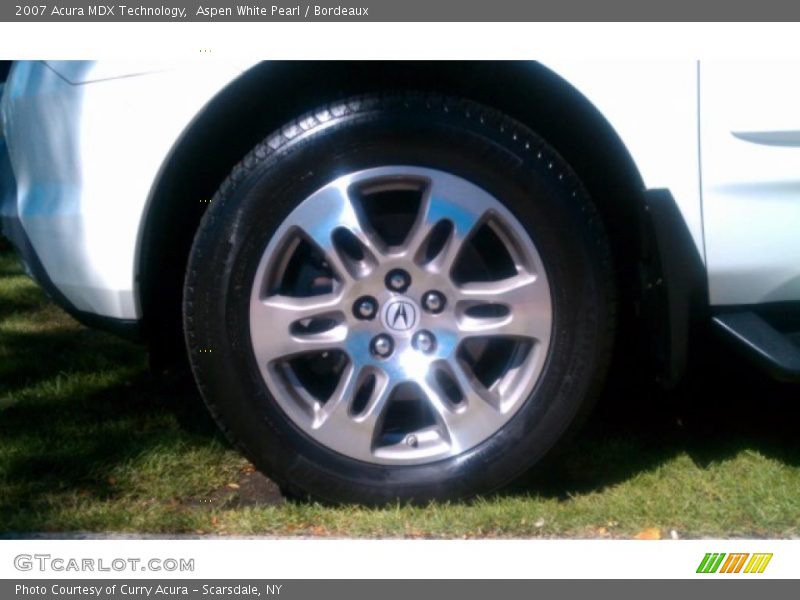 Aspen White Pearl / Bordeaux 2007 Acura MDX Technology