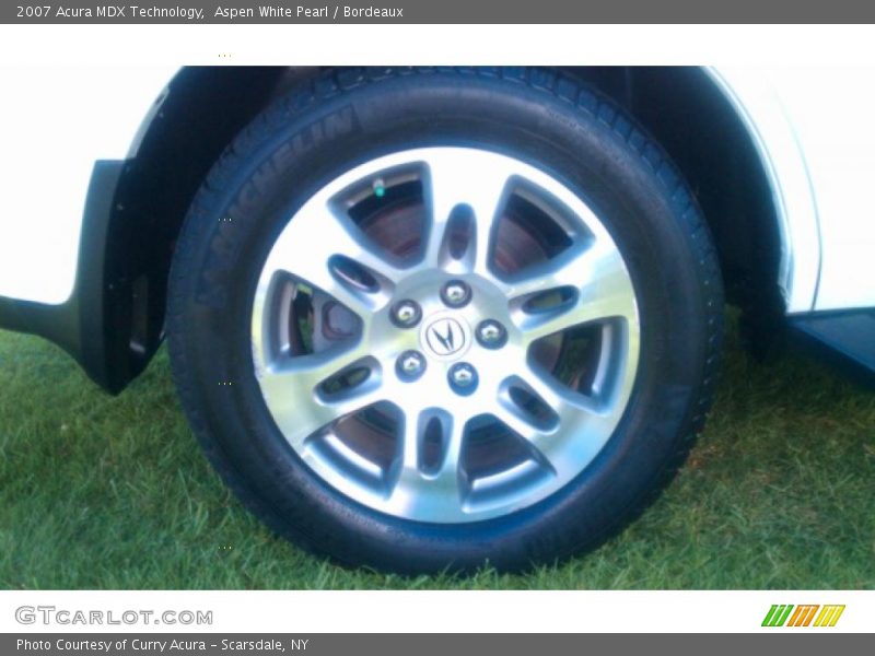 Aspen White Pearl / Bordeaux 2007 Acura MDX Technology