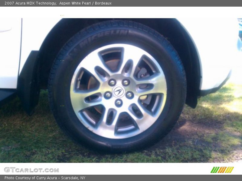 Aspen White Pearl / Bordeaux 2007 Acura MDX Technology