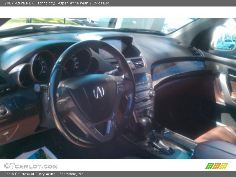 Aspen White Pearl / Bordeaux 2007 Acura MDX Technology