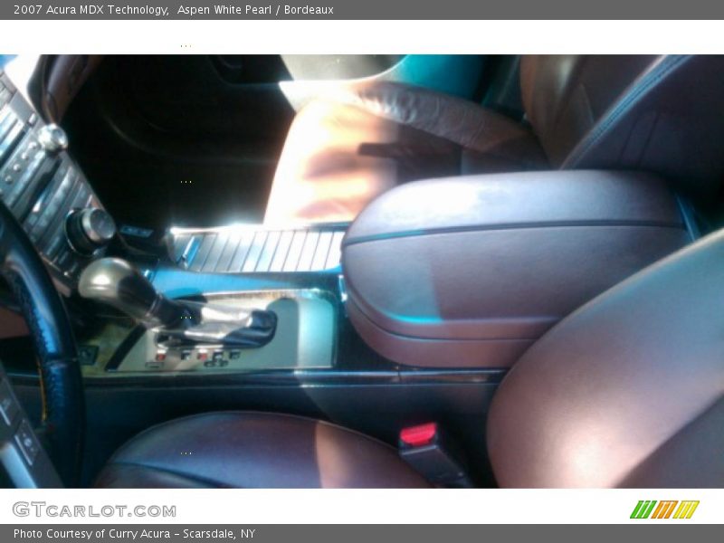 Aspen White Pearl / Bordeaux 2007 Acura MDX Technology