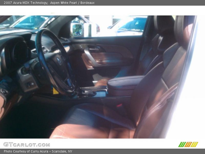 Aspen White Pearl / Bordeaux 2007 Acura MDX Technology