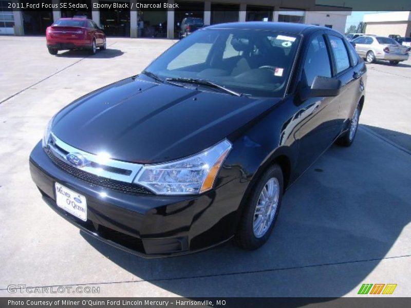 Ebony Black / Charcoal Black 2011 Ford Focus SE Sedan
