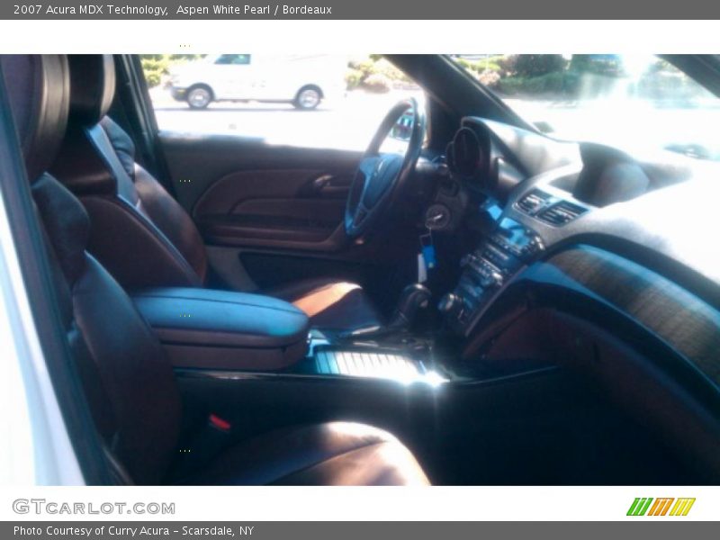 Aspen White Pearl / Bordeaux 2007 Acura MDX Technology